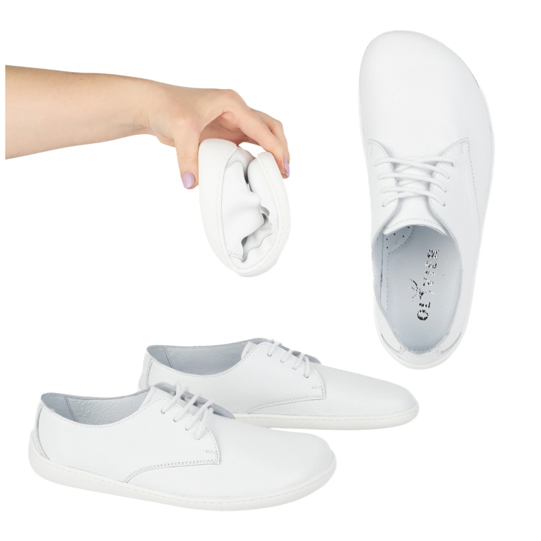 Olivier Femmes aux pieds nus baskets minimalistes 1288pol blanc 1