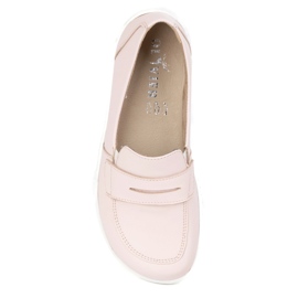 Olivier Barefoot Elegant Women's Minimalist Le cuir Modafers 1280 Powder Pink rose 5