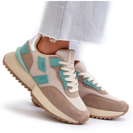 Sneakers sportifs féminins Big Star NN274973 beige 5