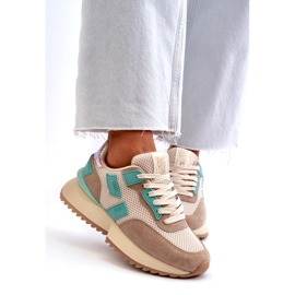 Sneakers sportifs féminins Big Star NN274973 beige 3