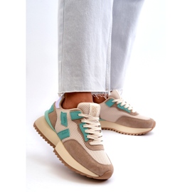 Sneakers sportifs féminins Big Star NN274973 beige 2