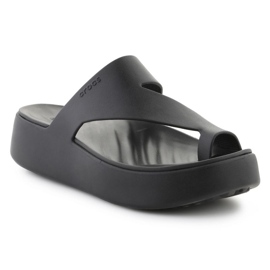 Boucle de plate-forme d'escapade Crocs Flip-Flip Flip 210834-001 le noir 1