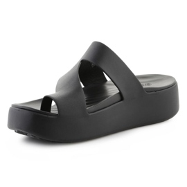Boucle de plate-forme d'escapade Crocs Flip-Flip Flip 210834-001 le noir 3