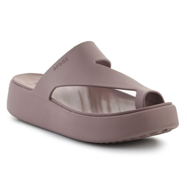 Talons Crocs Getaway Platform Plateforme Toe Loop 210834-0LF brun 1