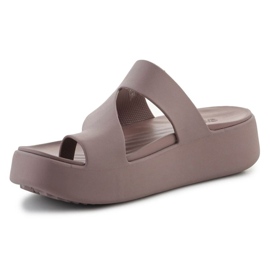 Talons Crocs Getaway Platform Plateforme Toe Loop 210834-0LF brun 3
