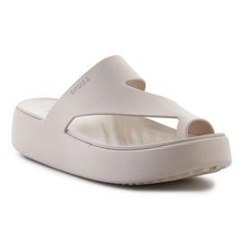 Talons Crocs Getaway Platform Plateforme Toe Loop 210834-0LH beige 1