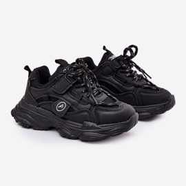 Baskets pour enfants sur la plate-forme noire le noir 1