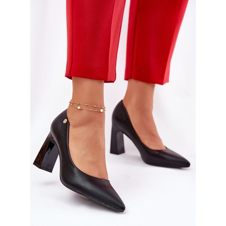 Pompes élégantes sur le support noir Vinceza 62221 le noir 2