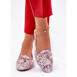 Jezzi Ballerines ouvertes avec un talon multicolore ouvert 3