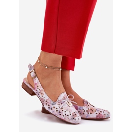 Jezzi Ballerines ouvertes avec un talon multicolore ouvert 1