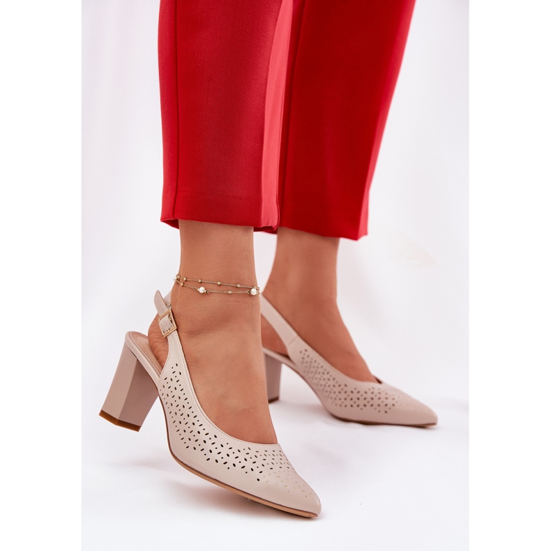 Sandales ouvertes avec des orteils pointus sur le message Sergio Leone SK163 Sergio SK163 beige 2