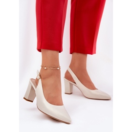 Pompes confortables sur le poste de perle Sergio Leone SK162 beige 2 Pompes confortables sur le poste de perle Sergio Leone SK162 beige 2