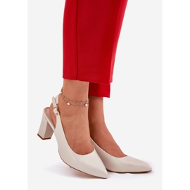 Pompes confortables sur le poste de perle Sergio Leone SK162 beige 1 Pompes confortables sur le poste de perle Sergio Leone SK162 beige 1