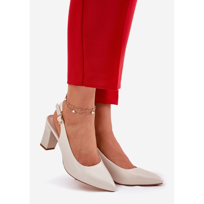 Pompes confortables sur le poste de perle Sergio Leone SK162 beige 1 Pompes confortables sur le poste de perle Sergio Leone SK162 beige 1