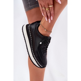 Sneakers en cuir féminin sur la plate-forme noire Big Star RR274A335 le noir 2 Sneakers en cuir féminin sur la plate-forme noire Big Star RR274A335 le noir 2