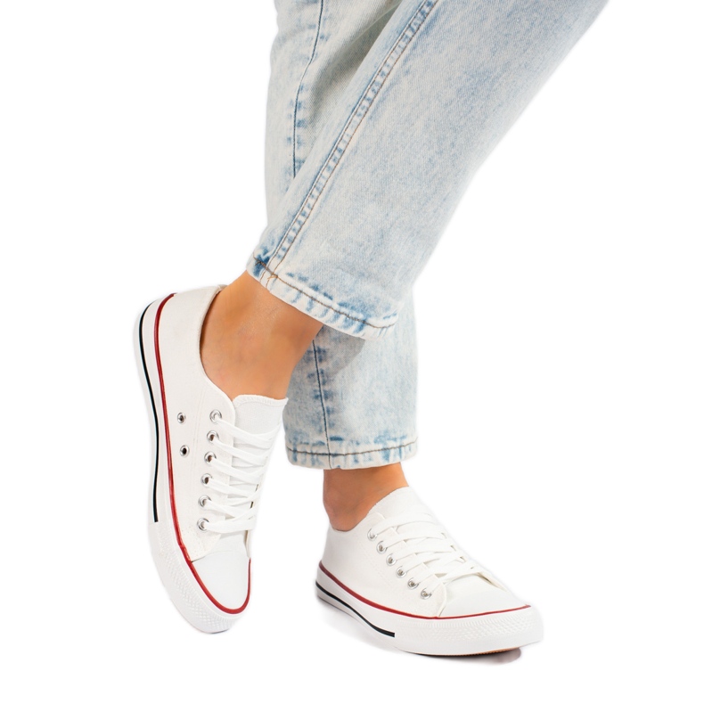 Baskets BM blanches Chaussures a la mode