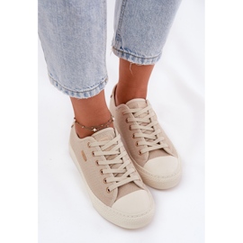 Sneakers matériels des femmes Big Star RR274767 beige 2