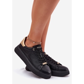 Baskets féminines avec Eco Leather Big Star RR274257 Black le noir 1