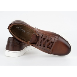 Olivier Chaussures décontractées en cuir pour hommes 946MA marron brun 3