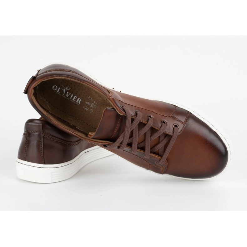 Olivier Chaussures décontractées en cuir pour hommes 946MA marron brun 3