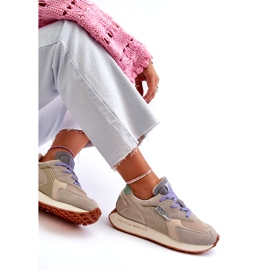 Baskets pour femmes sur le système de mousse à mémoire de forme Big Star Platform NN274681 Beige 1