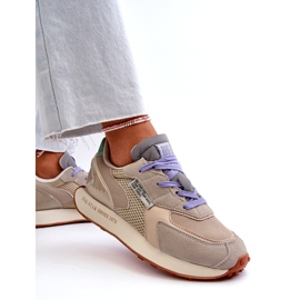 Baskets pour femmes sur le système de mousse à mémoire de forme Big Star Platform NN274681 Beige 3