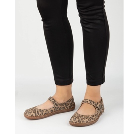 Barefoot Women's Ballerinas Olivier 1286 - Chaussures en cuir avec une boucle pour les stylisations de Panther tous les jours et élégantes brun 1 Barefoot Women's Ballerinas Olivier 1286 - Chaussures en cuir avec une boucle pour les stylisations de Panther tous les jours et élégantes brun 1