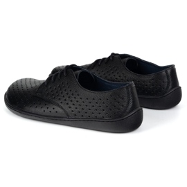 Olivier Sneakers OpenWork minimalistes des femmes le noir 5