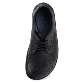 Olivier Sneakers OpenWork minimalistes des femmes le noir 7