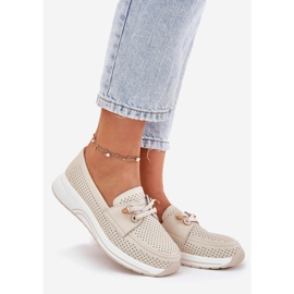 Chaussures en cuir en cuir naturel sur la plate-forme beige Artiker 56C2102 1 Chaussures en cuir en cuir naturel sur la plate-forme beige Artiker 56C2102 1