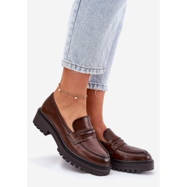 Evento Mandards pour femmes classiques avec marron en cuir écologique brun 1