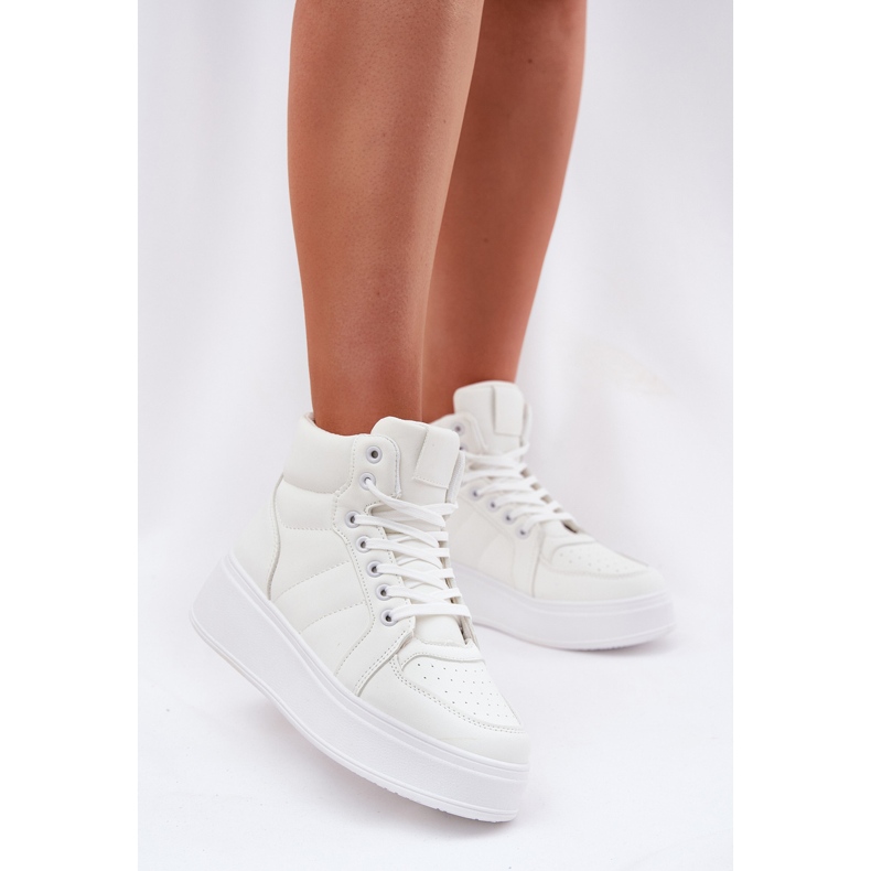 Evento Sneakers féminines hautes sur la plate-forme blanche 2