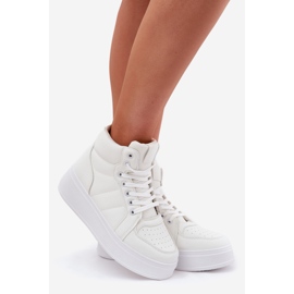 Evento Sneakers féminines hautes sur la plate-forme blanche 1