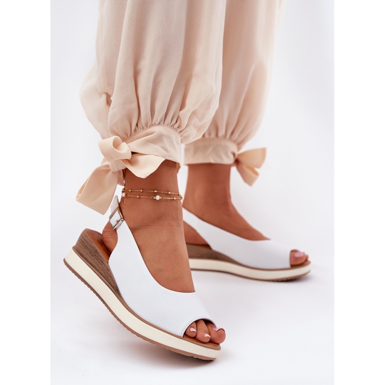Sandales en cuir sur l'Artiker 56C2317 White coin blanc 2