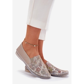 Ballerinas en cuir à motifs Maciejka T3512-73 beige 1