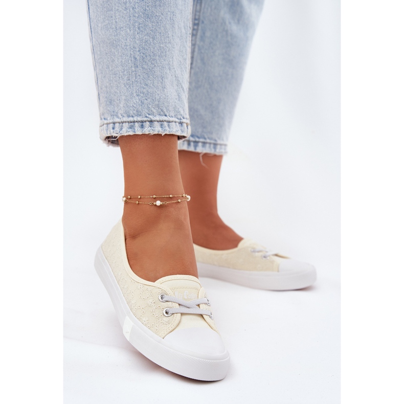 Sneakers Sneakers pour femmes avec broderie Lee Cooper LCW-25-31-3445L Beige 2