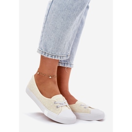 Sneakers Sneakers pour femmes avec broderie Lee Cooper LCW-25-31-3445L Beige 1