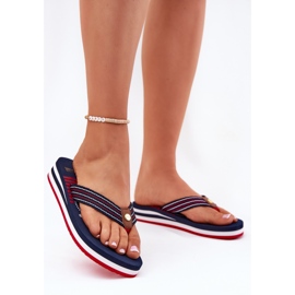 Flip Flip -flops Flip -flops on Wedge Big Star RR274A126 Bleu marine 2