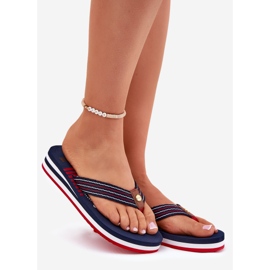 Flip Flip -flops Flip -flops on Wedge Big Star RR274A126 Bleu marine 1