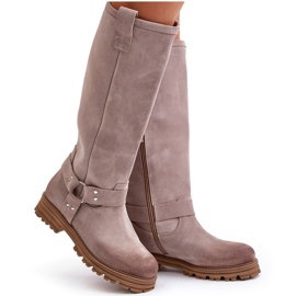 Cuissardes Femme En Daim Lewski 3615 Cappucino 6