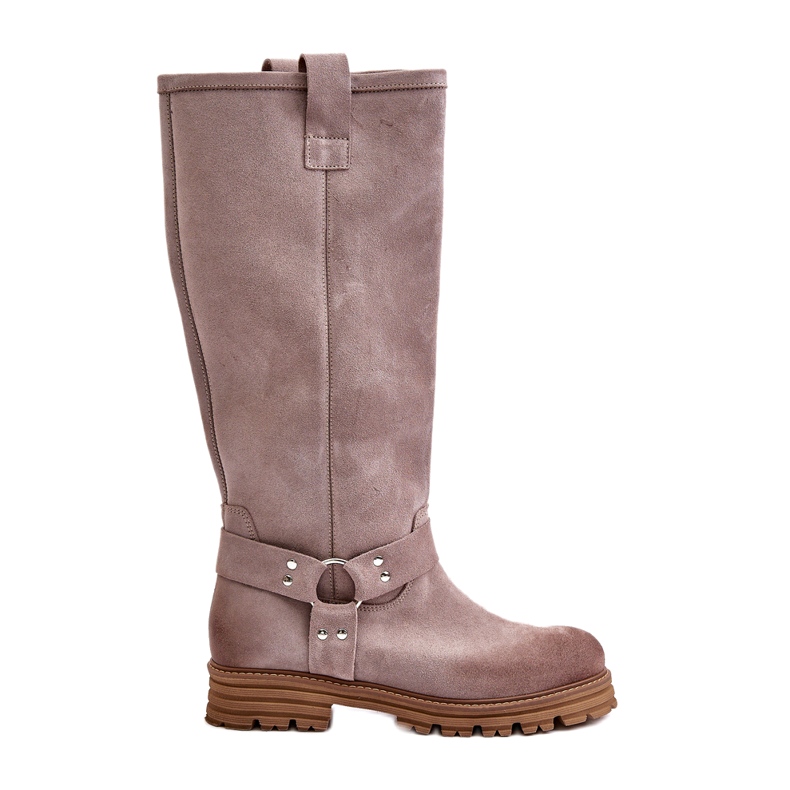 Cuissardes Femme En Daim Lewski 3615 Cappucino 4