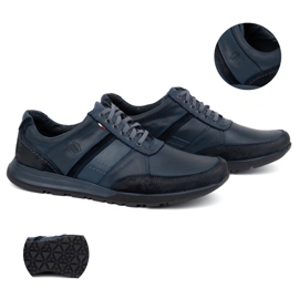 Antex Chaussures à lacets en cuir pour hommes Sport Style 310GT bleu 1
