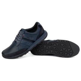 Antex Chaussures à lacets en cuir pour hommes Sport Style 310GT bleu 3