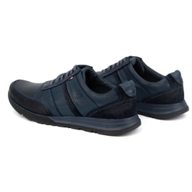 Antex Chaussures à lacets en cuir pour hommes Sport Style 310GT bleu 4