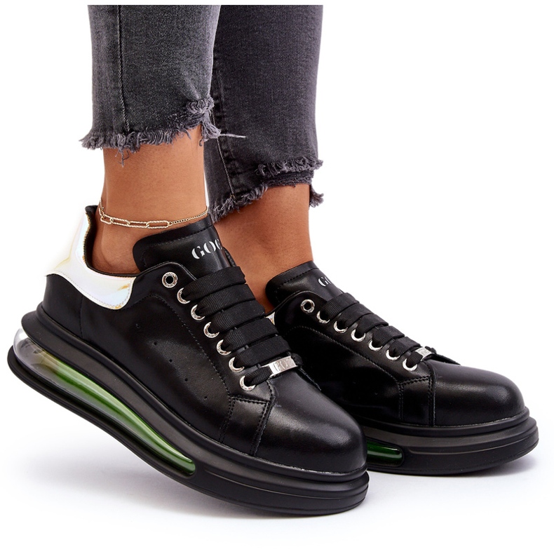 Sneakers Sports Le cuir féminin Goe NN2N4030 Black le noir 6 Sneakers Sports Le cuir féminin Goe NN2N4030 Black le noir 6