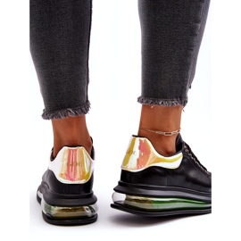 Sneakers Sports Le cuir féminin Goe NN2N4030 Black noir 1