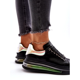 Sneakers Sports Le cuir féminin Goe NN2N4030 Black noir 5