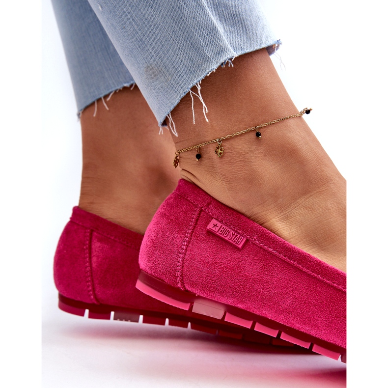 Mocassins Femme Eco Daim Big Star NN274934 Système de Mousse à Mémoire Fuchsia rose 1