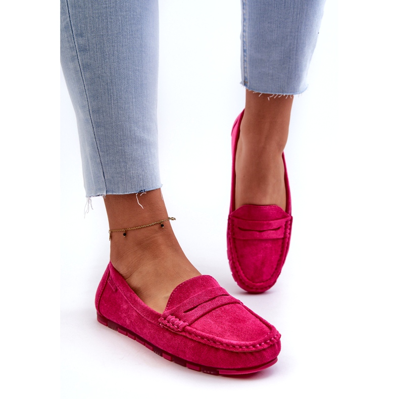 Mocassins Femme Eco Daim Big Star NN274934 Système de Mousse à Mémoire Fuchsia rose 2