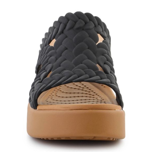 Crocs Brooklyn tissé talon 209979-001 tongs noir 2